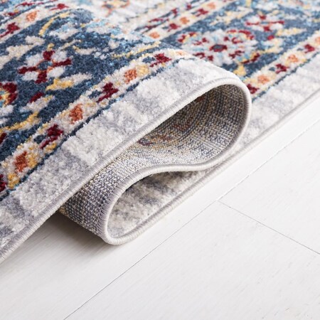 Safavieh 6 ft. 7 in. x 6 ft. 7 in. Bayside Flat Weave Round Area Rug; Blue & Grey BAY110M-7R